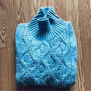 White House Black Market Cable Knit Pullover Sweater Mock Neck Size XS